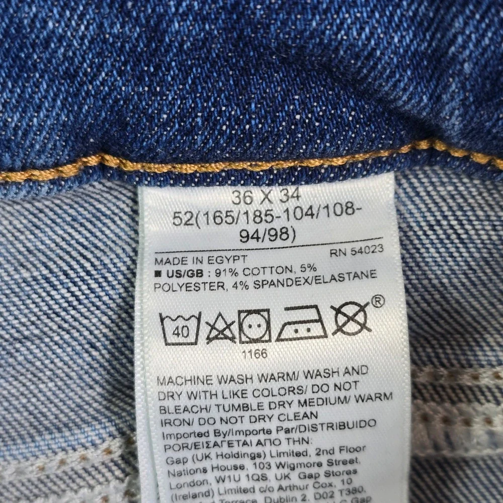 Banana Republic Tapered‎ Fit Jeans Mens 36x34 (36x33) Blue Medium Wash Stretch